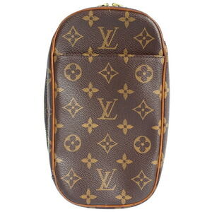 Louis Vuitton Monogram Leather Brown Pochette Ganjou Body Bag